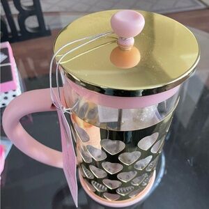 Paris Hilton Pink and Gold Heart French Press